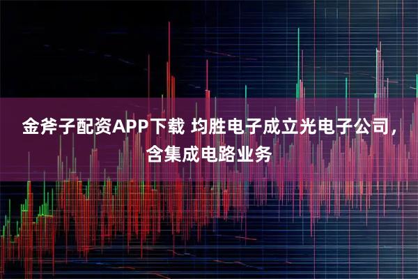 金斧子配资APP下载 均胜电子成立光电子公司，含集成电路业务